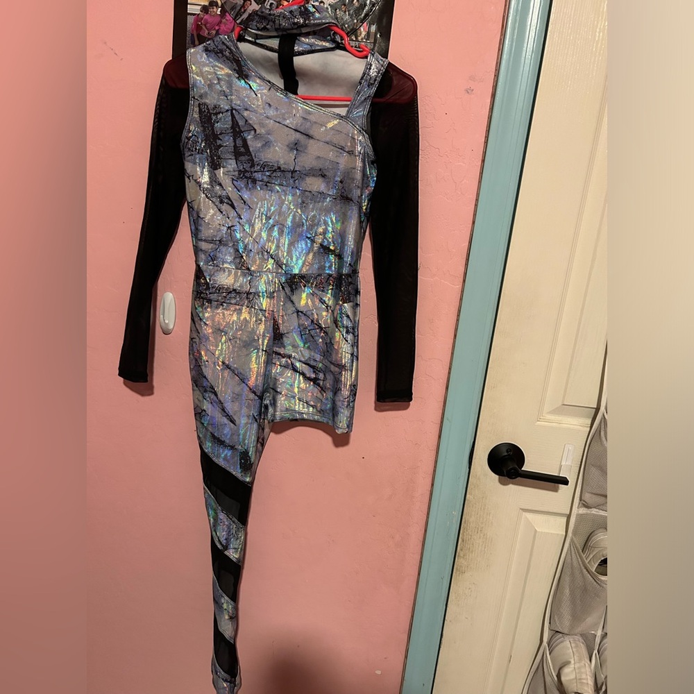Silver unitard